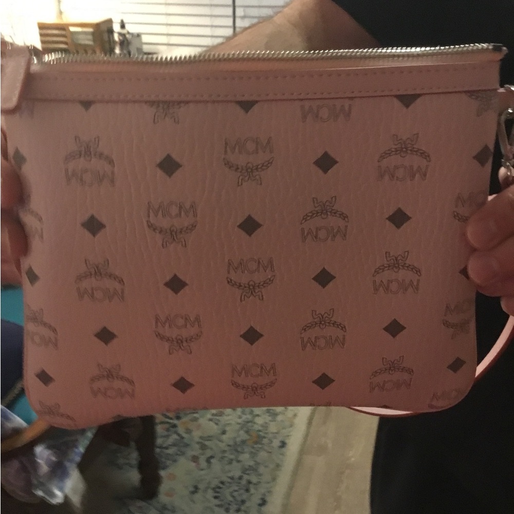 MCM Pink Visetos Monogram Tote Bag - Picture 15 of 15
